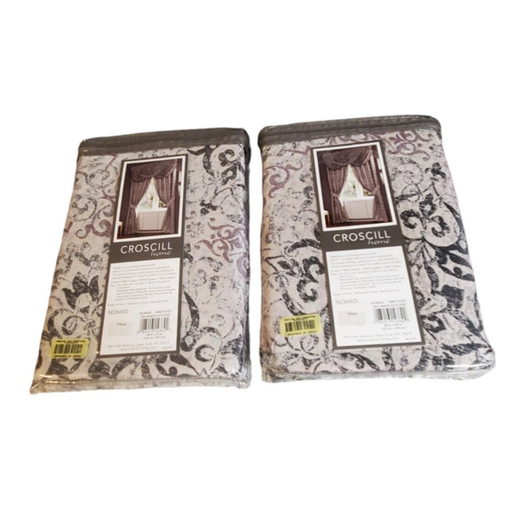 Croscill Nomad Pole Top Drapery Waterfall Swag Valance Lot of 3 Home Decor New - Picture 4 of 5